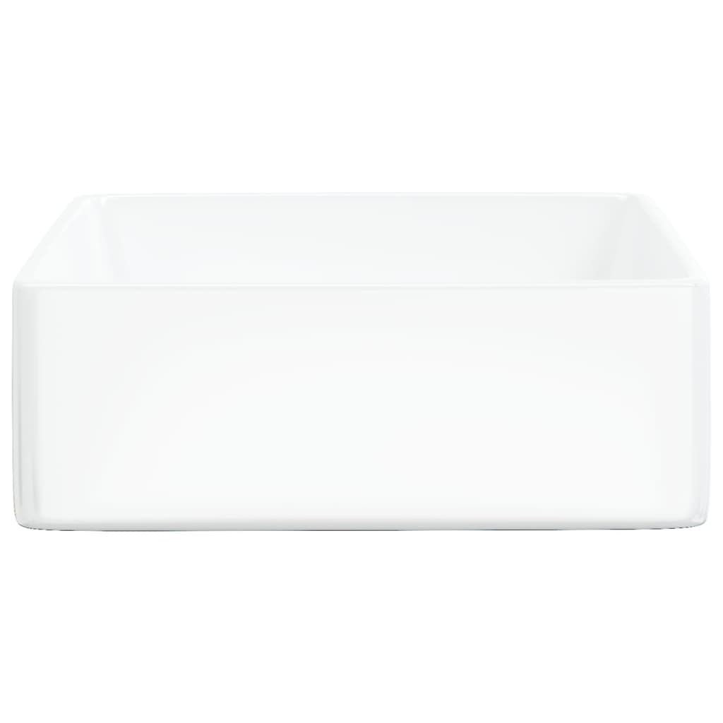 vidaXL Wash Basin White 37x37x13 cm Ceramic Square