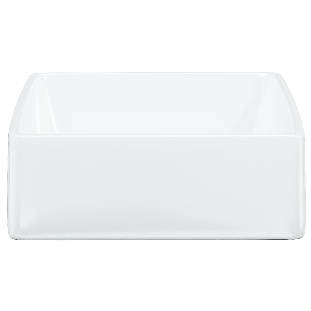 vidaXL Wash Basin White 37x37x13 cm Ceramic Square