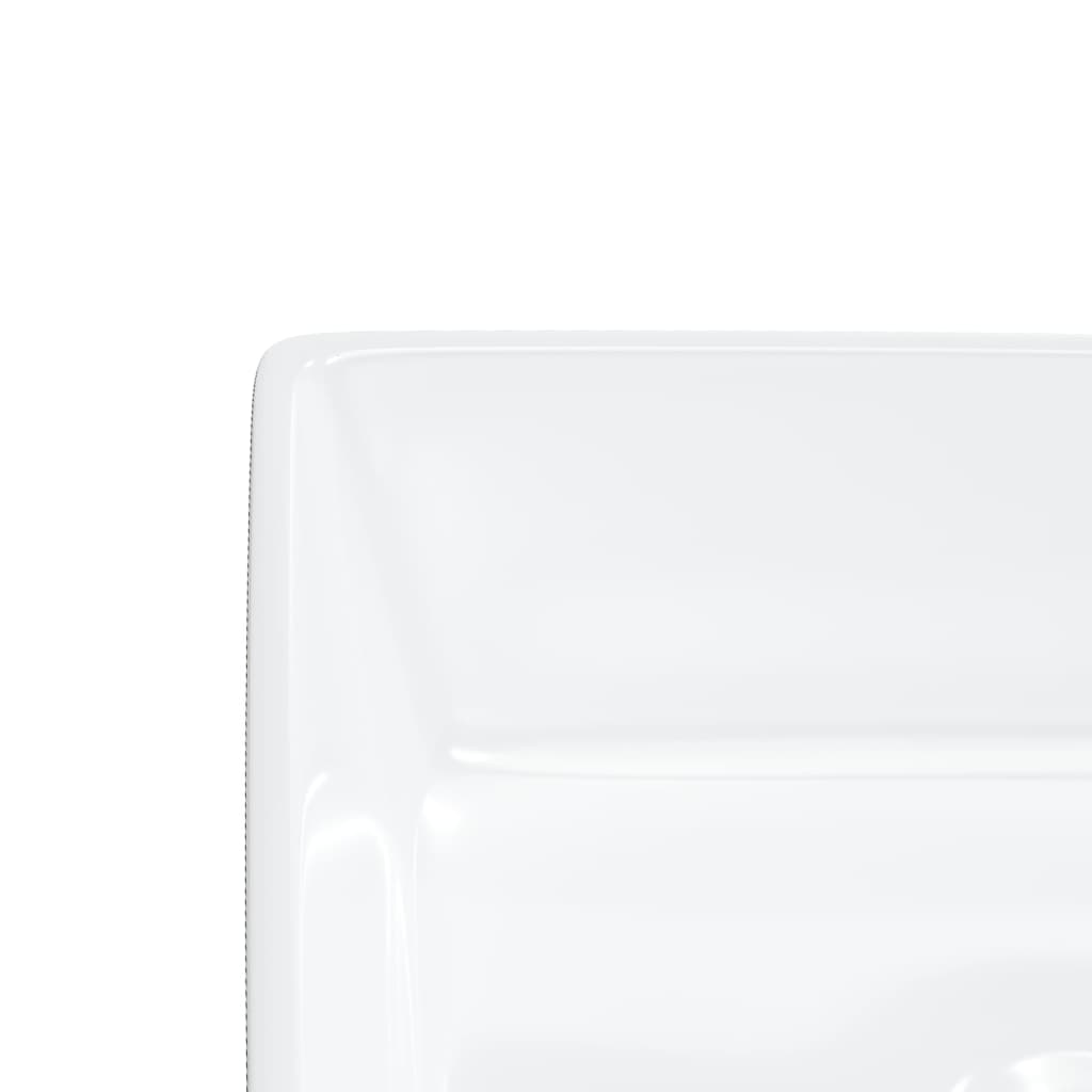 vidaXL Wash Basin White 37x37x13 cm Ceramic Square