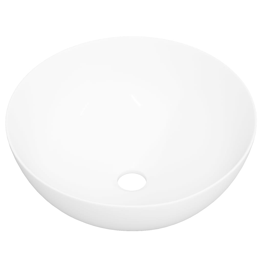 vidaXL Wash Basin White 36x15 cm Ceramic Round