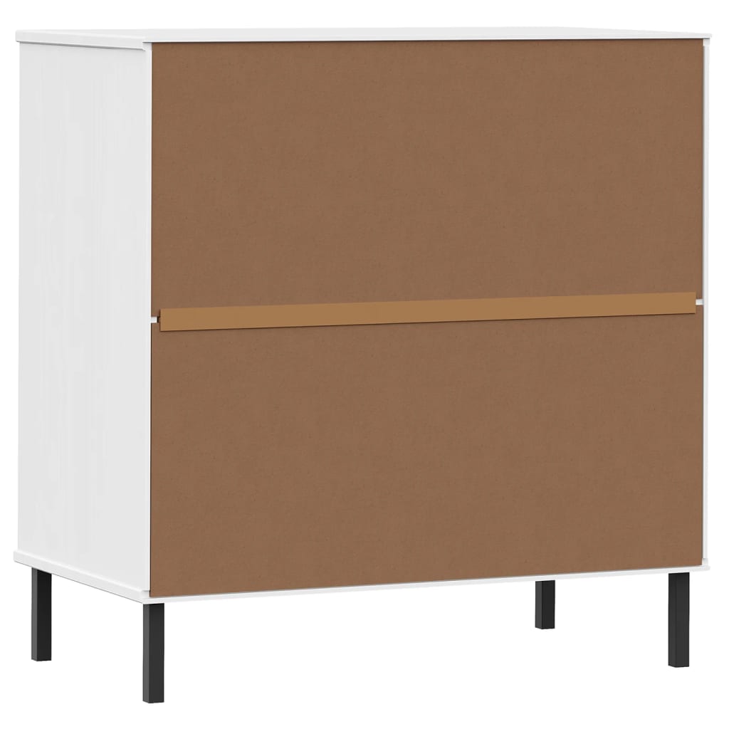 vidaXL Sideboard with 3 Drawers White 77x40x79.5 cm Solid Wood OSLO