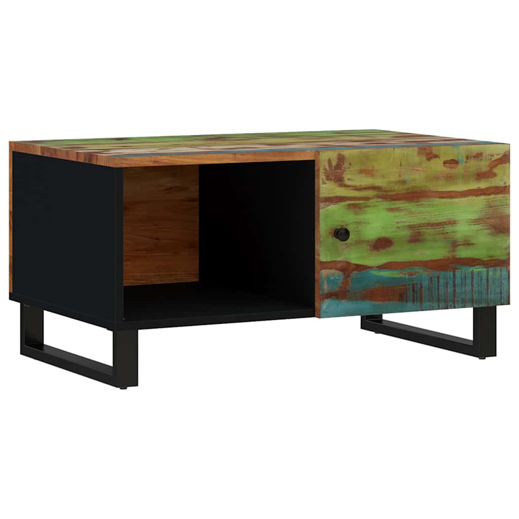 Coffee Table 80x50x40 cm Solid Wood Reclaimed&Engineered Wood