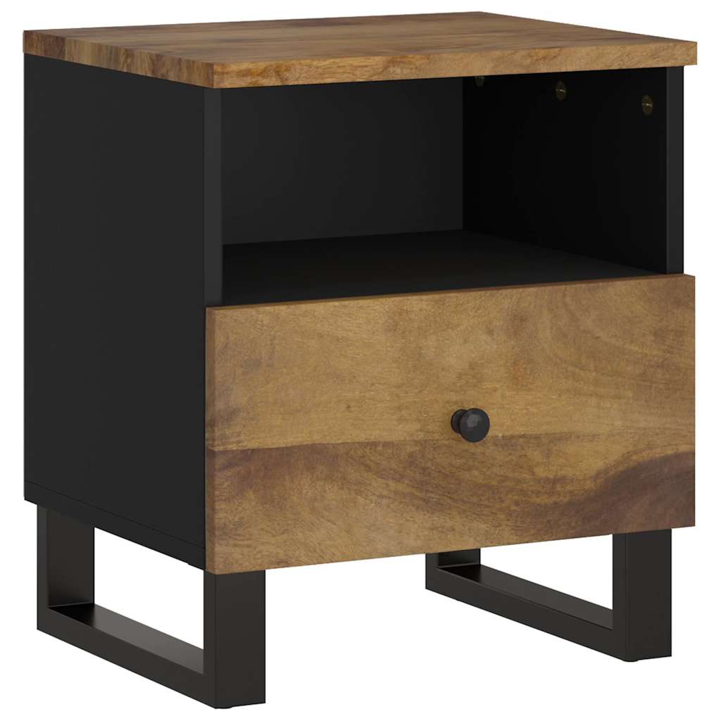 Bedside Cabinet Solid Wood Mango&Engineered Wood