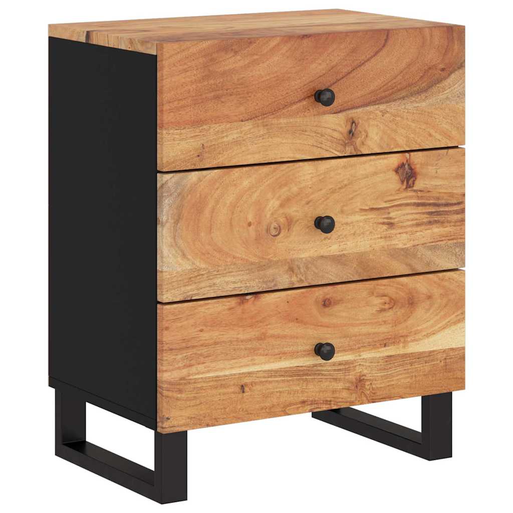 Bedside Cabinet 50x33x62 cm Solid Wood Acacia&Engineered Wood