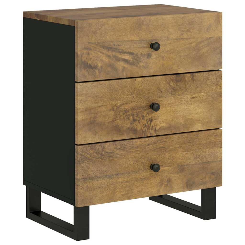 Bedside Cabinet 50x33x62 cm Solid Wood Mango&Engineered Wood