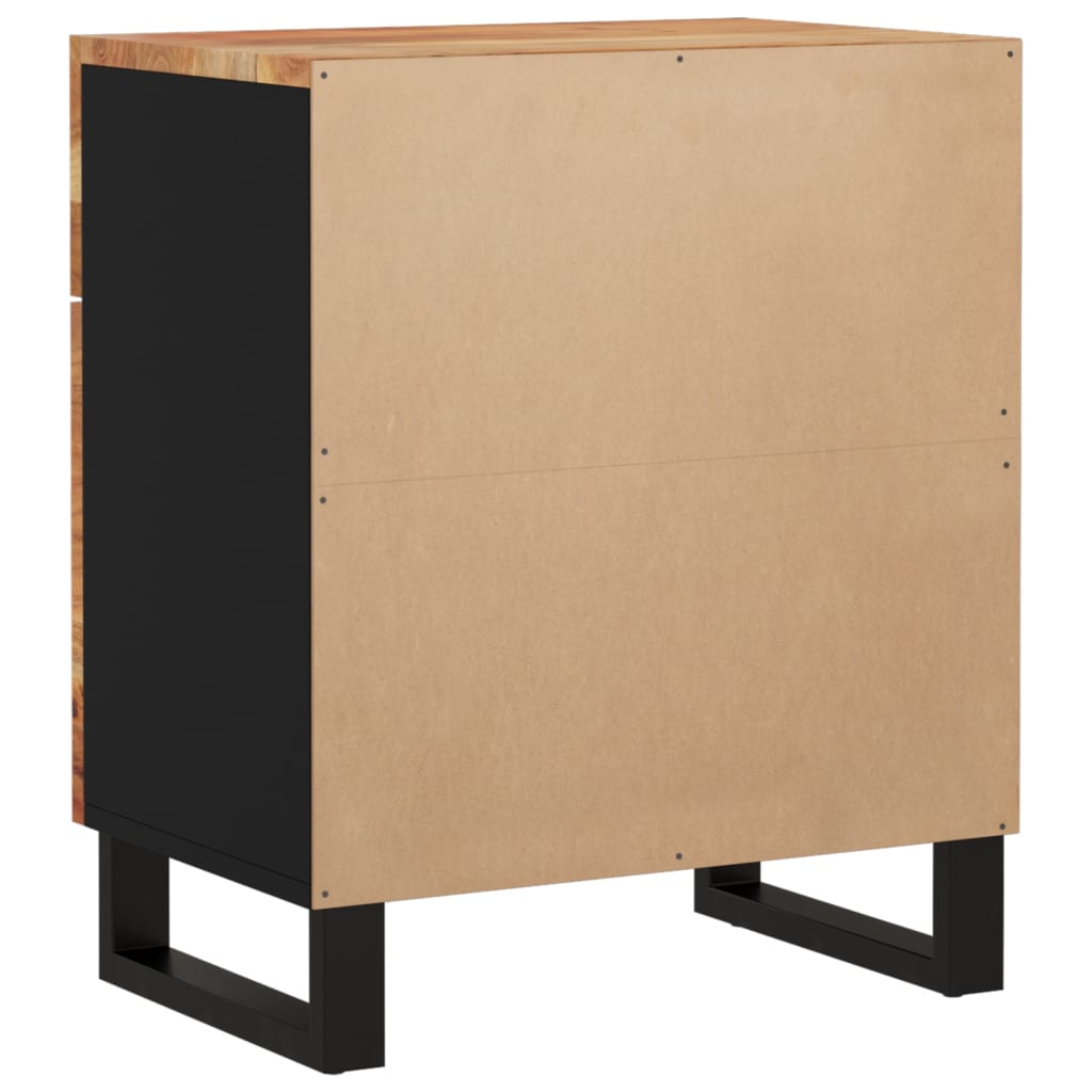Bedside Cabinet | Natural wood and black