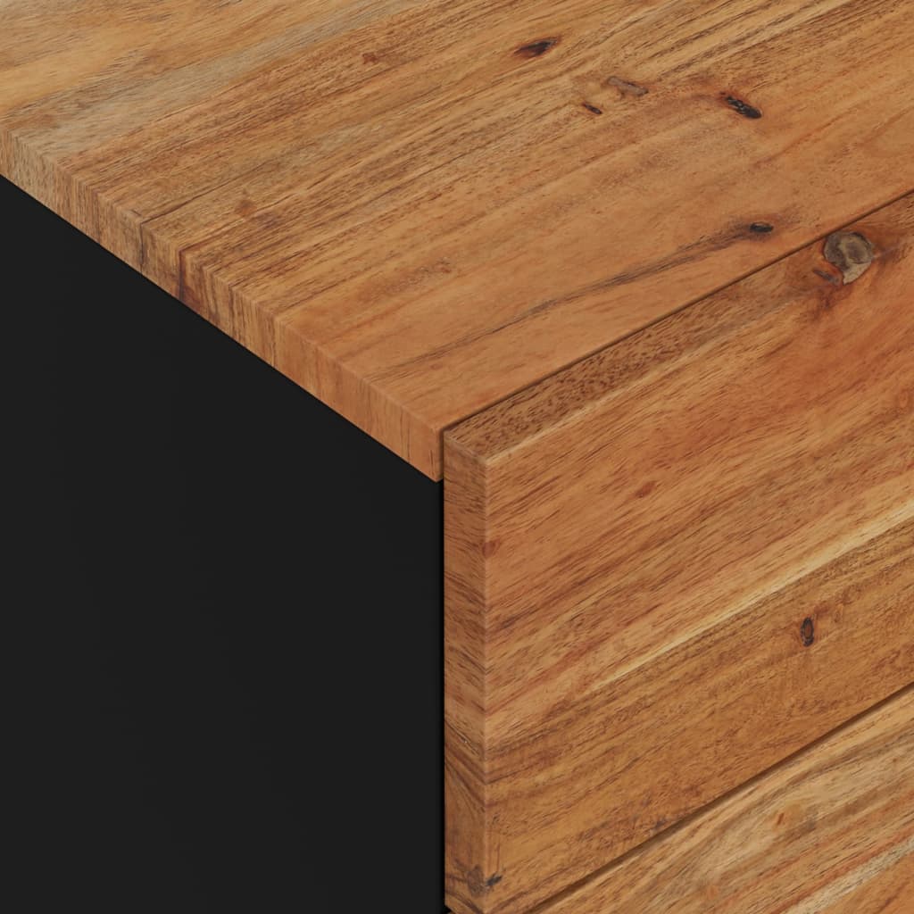 Bedside Cabinet | Natural wood and black