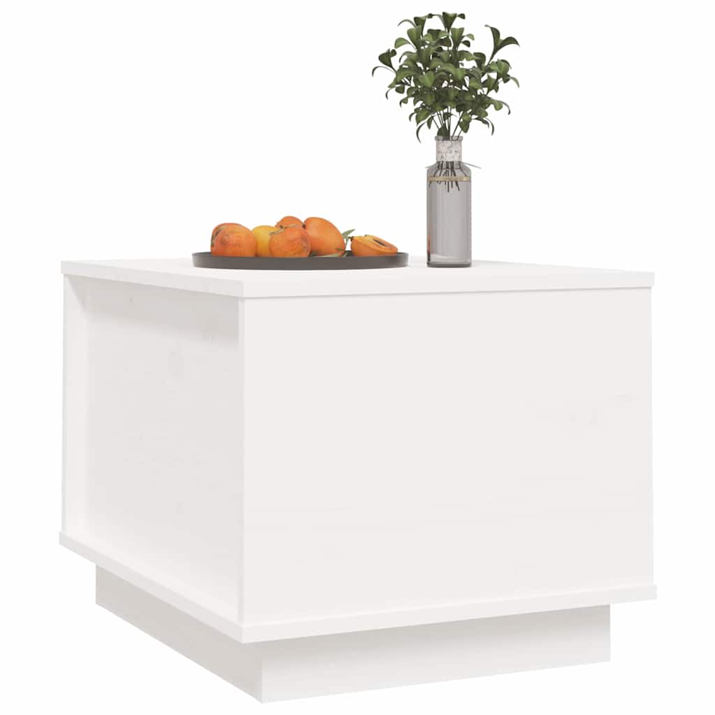 Coffee Table White 40x50x35 cm Solid Wood Pine
