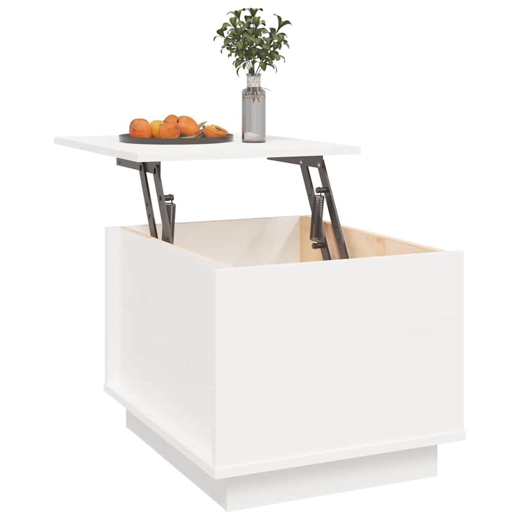 Coffee Table White 40x50x35 cm Solid Wood Pine