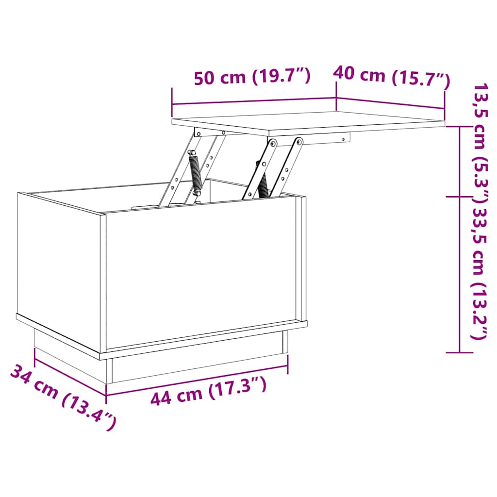 Coffee Table White 40x50x35 cm Solid Wood Pine