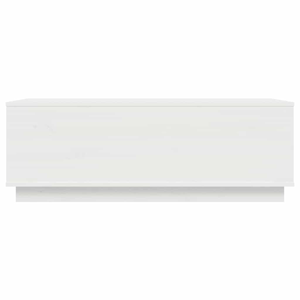 Coffee Table White 100x50x35 cm Solid Wood Pine