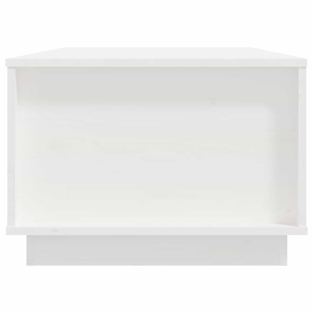 Coffee Table White 100x50x35 cm Solid Wood Pine