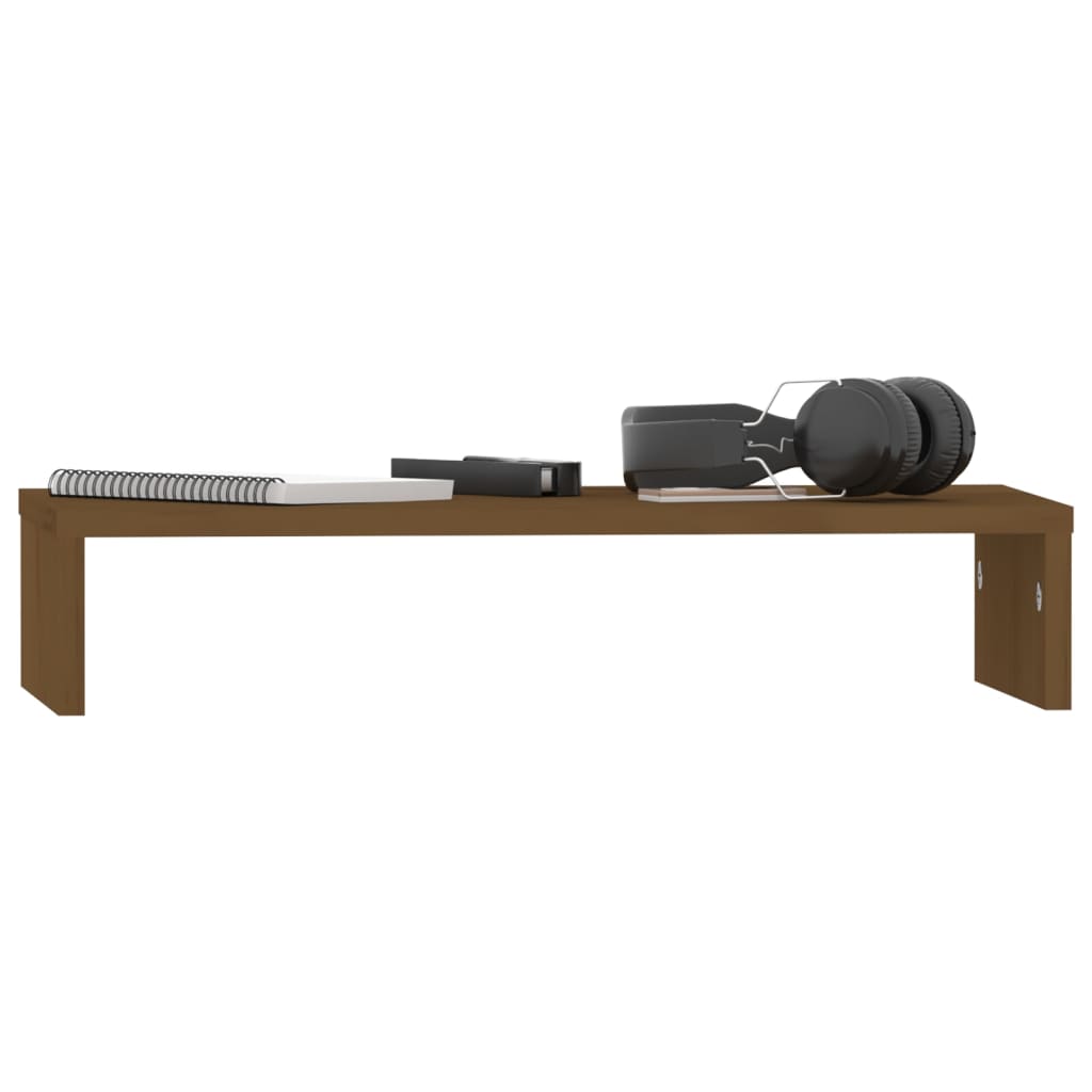 vidaXL Monitor Stand Honey Brown 50x27x10 cm Solid Wood Pine