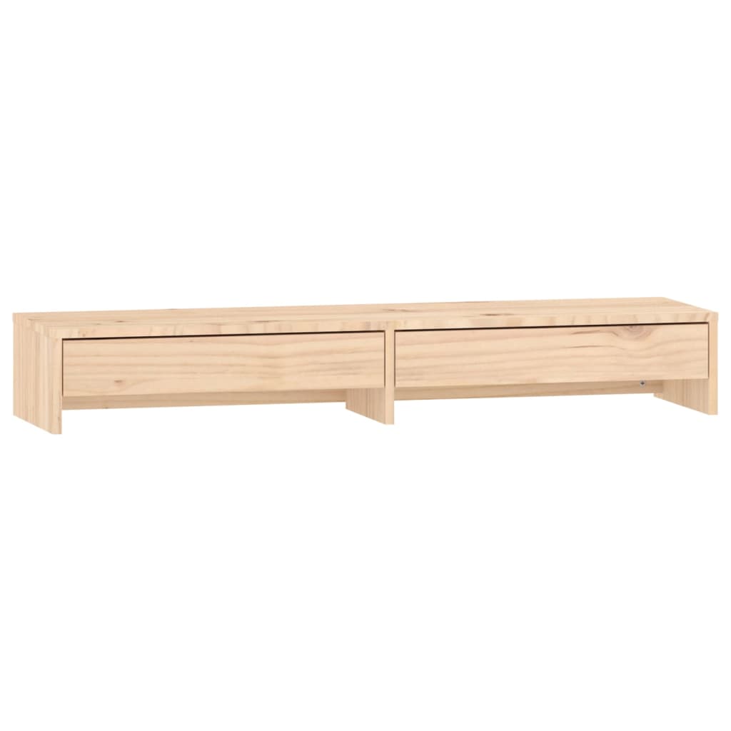 vidaXL Monitor Stand 100x27x15 cm Solid Wood Pine