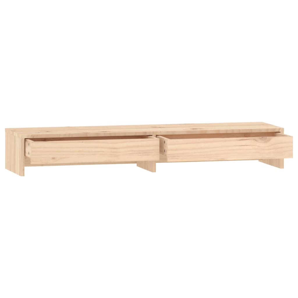 vidaXL Monitor Stand 100x27x15 cm Solid Wood Pine