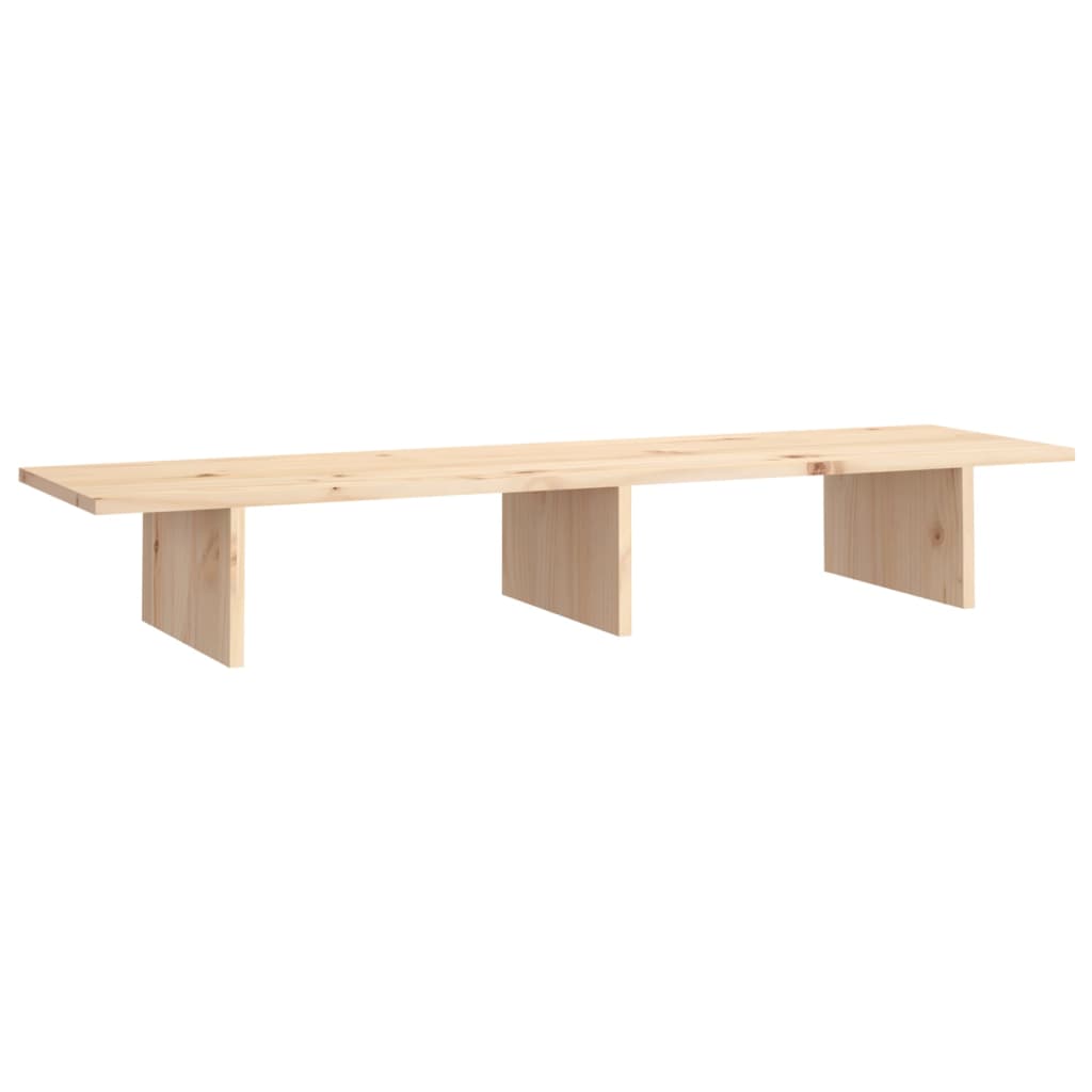 vidaXL Monitor Stand 100x27x15 cm Solid Wood Pine