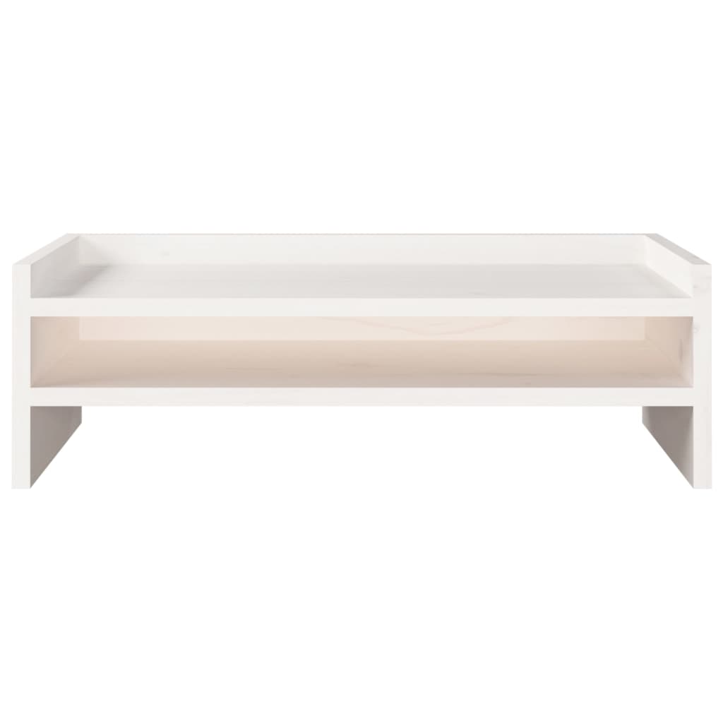 vidaXL Monitor Stand White 50x24x16 cm Solid Wood Pine