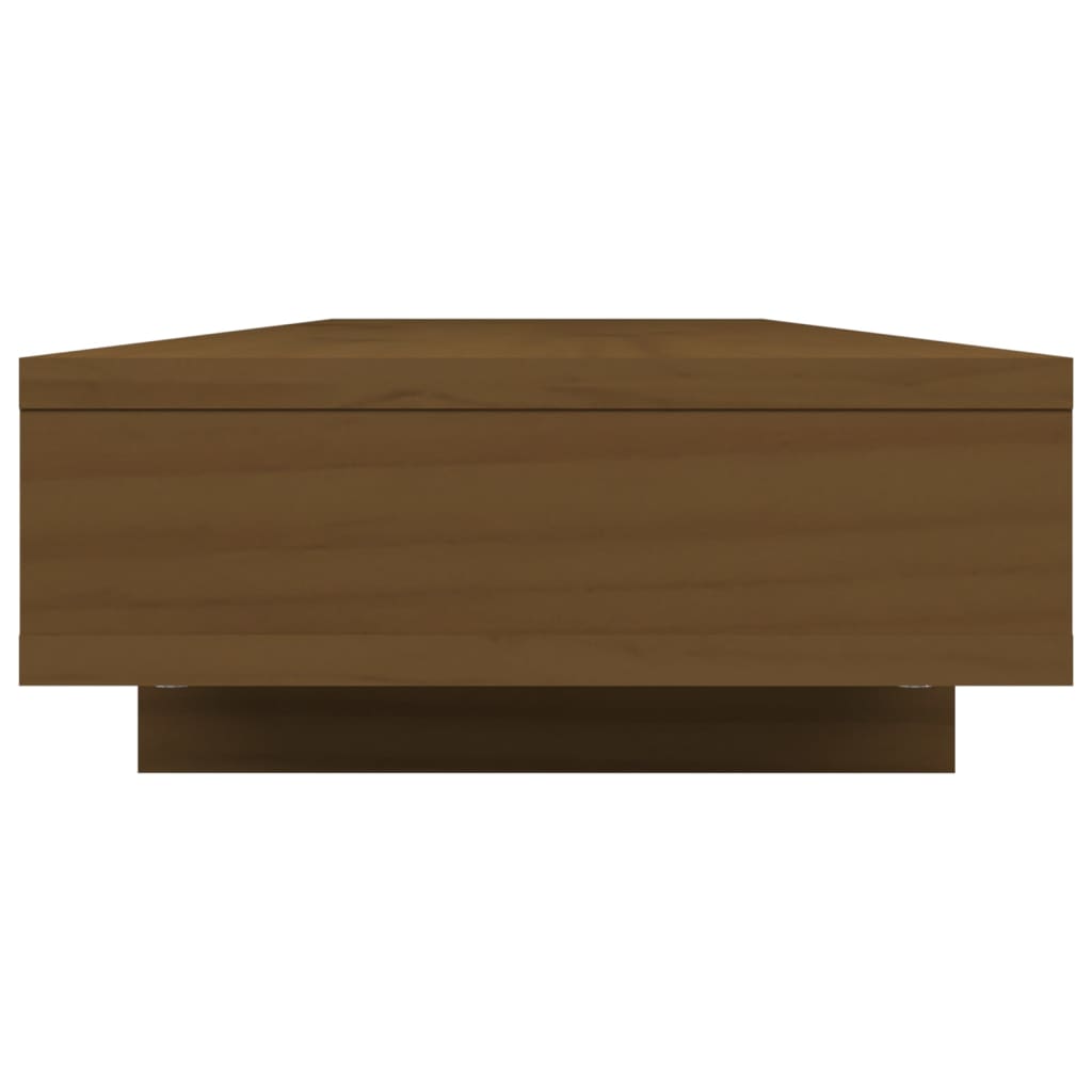 vidaXL Monitor Stand Honey Brown 100x27x14 cm Solid Wood Pine