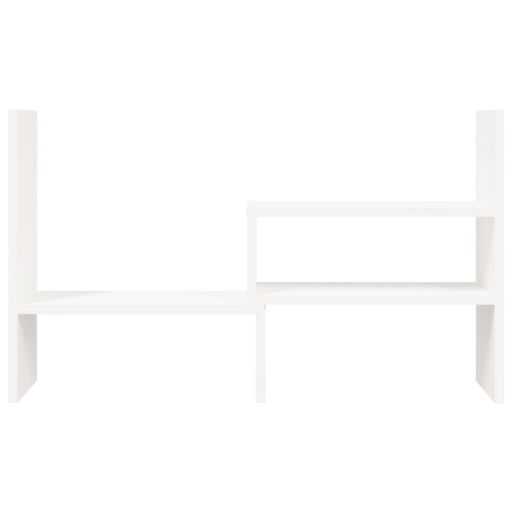 vidaXL Monitor Stand White (39-72)x17x43 cm Solid Wood Pine