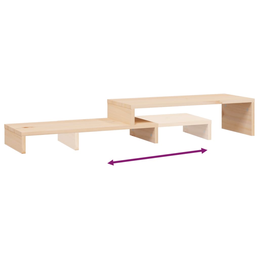 vidaXL Monitor Stand (52-101)x22x14 cm Solid Wood Pine