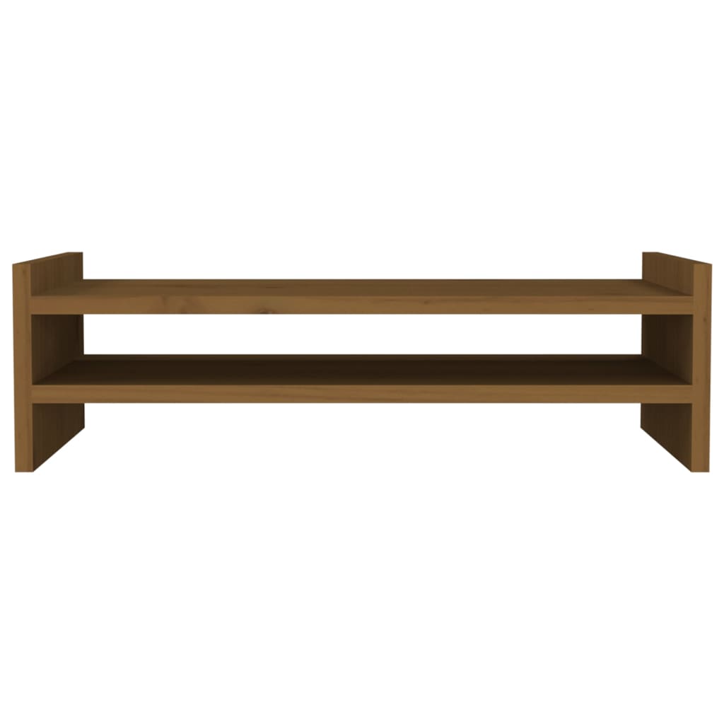 vidaXL Monitor Stand Honey Brown 50x27x15 cm Solid Wood Pine