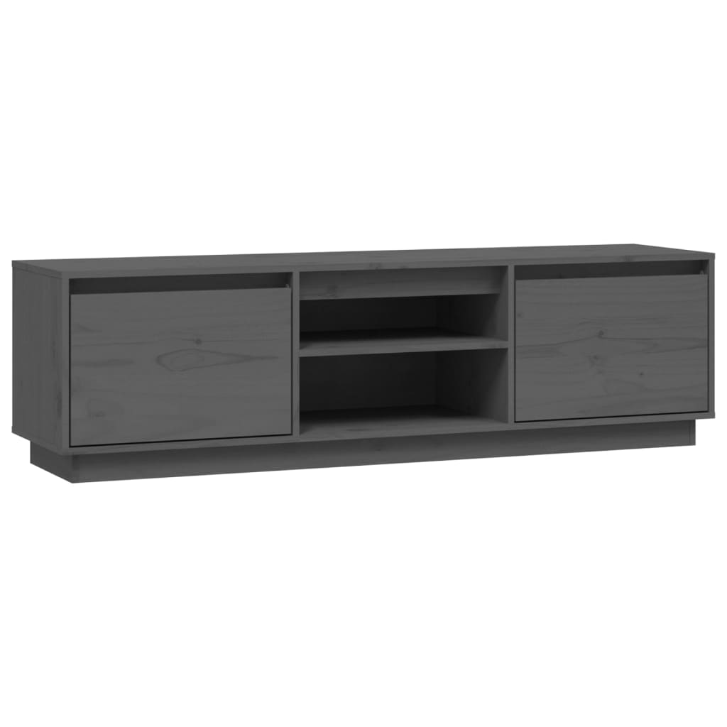 vidaXL TV Cabinet Grey 140x35x40 cm Solid Wood Pine