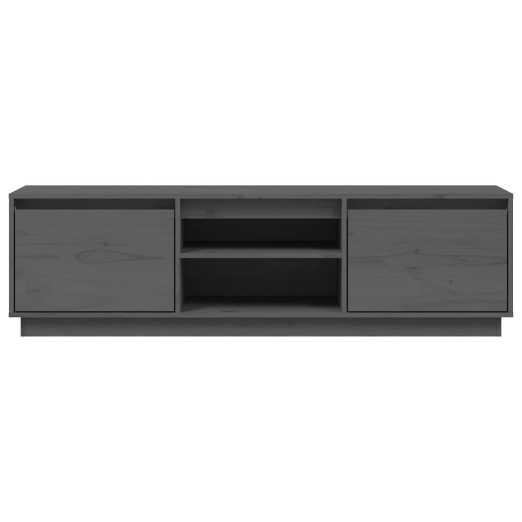 vidaXL TV Cabinet Grey 140x35x40 cm Solid Wood Pine