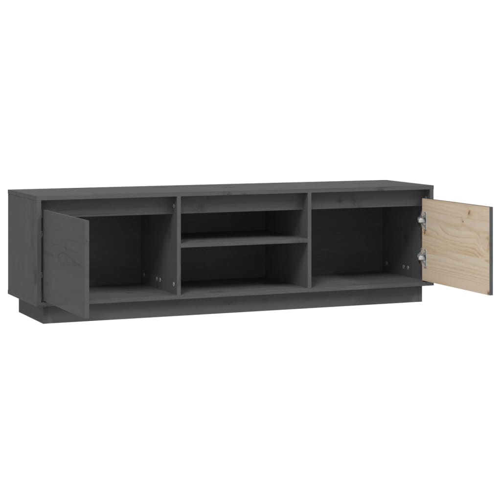 vidaXL TV Cabinet Grey 140x35x40 cm Solid Wood Pine