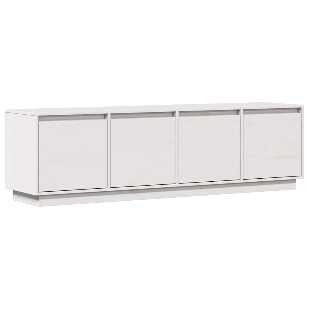 814395 vidaXL TV Cabinet White 156x37x45 cm Solid Wood Pine