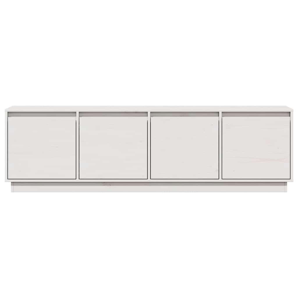814395 vidaXL TV Cabinet White 156x37x45 cm Solid Wood Pine