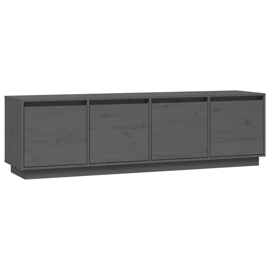 vidaXL TV Cabinet Grey 156x37x45 cm Solid Wood Pine