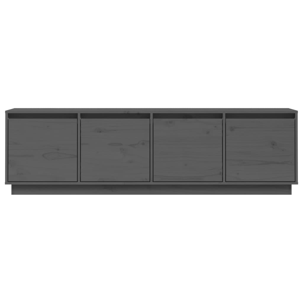 vidaXL TV Cabinet Grey 156x37x45 cm Solid Wood Pine