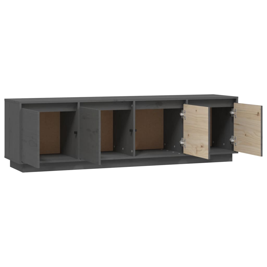 vidaXL TV Cabinet Grey 156x37x45 cm Solid Wood Pine