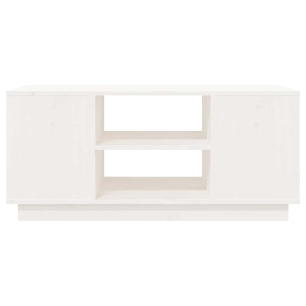 Coffee Table White 90x49x40,5 cm Solid Wood Pine