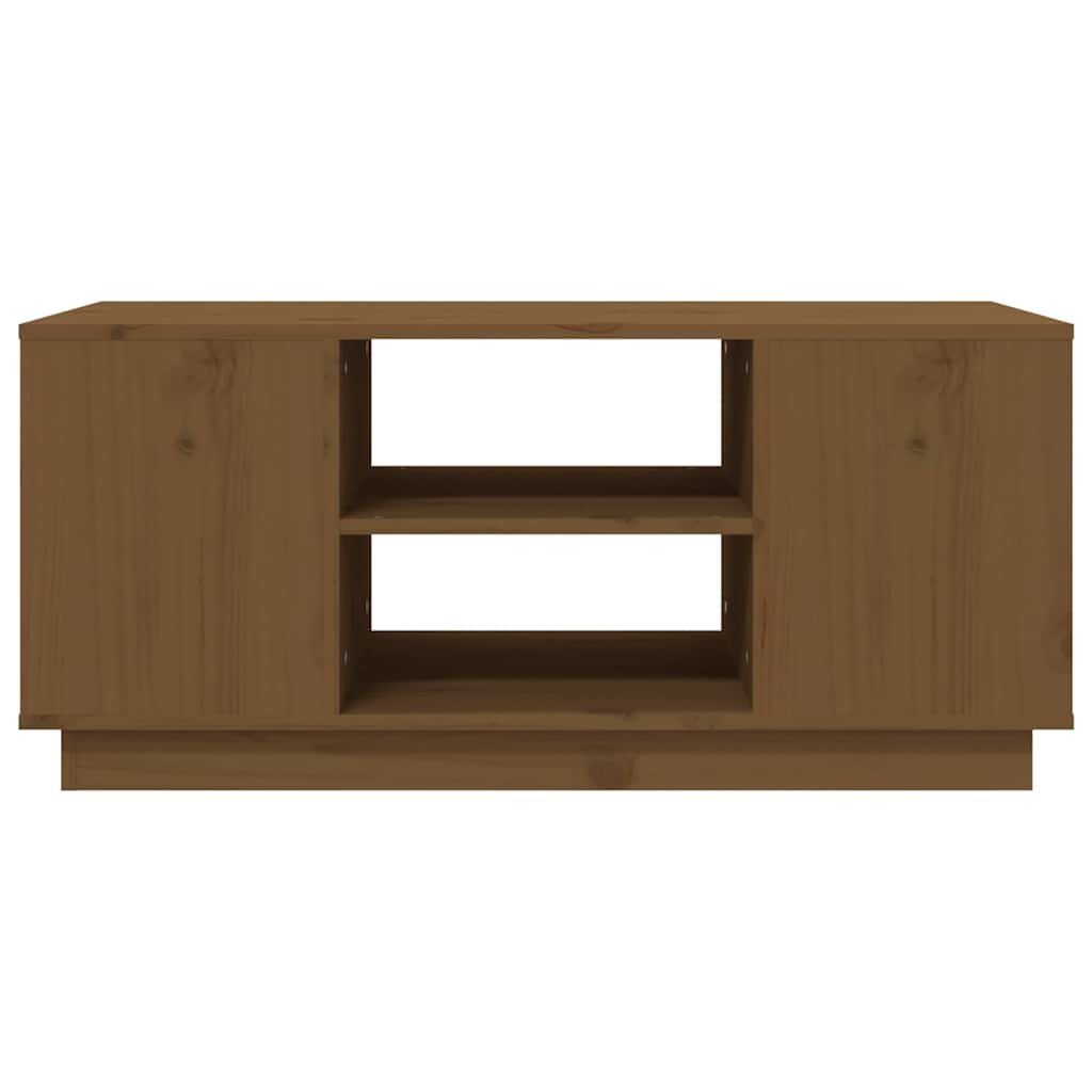 Coffee Table Honey Brown 90x49x40,5 cm Solid Wood Pine