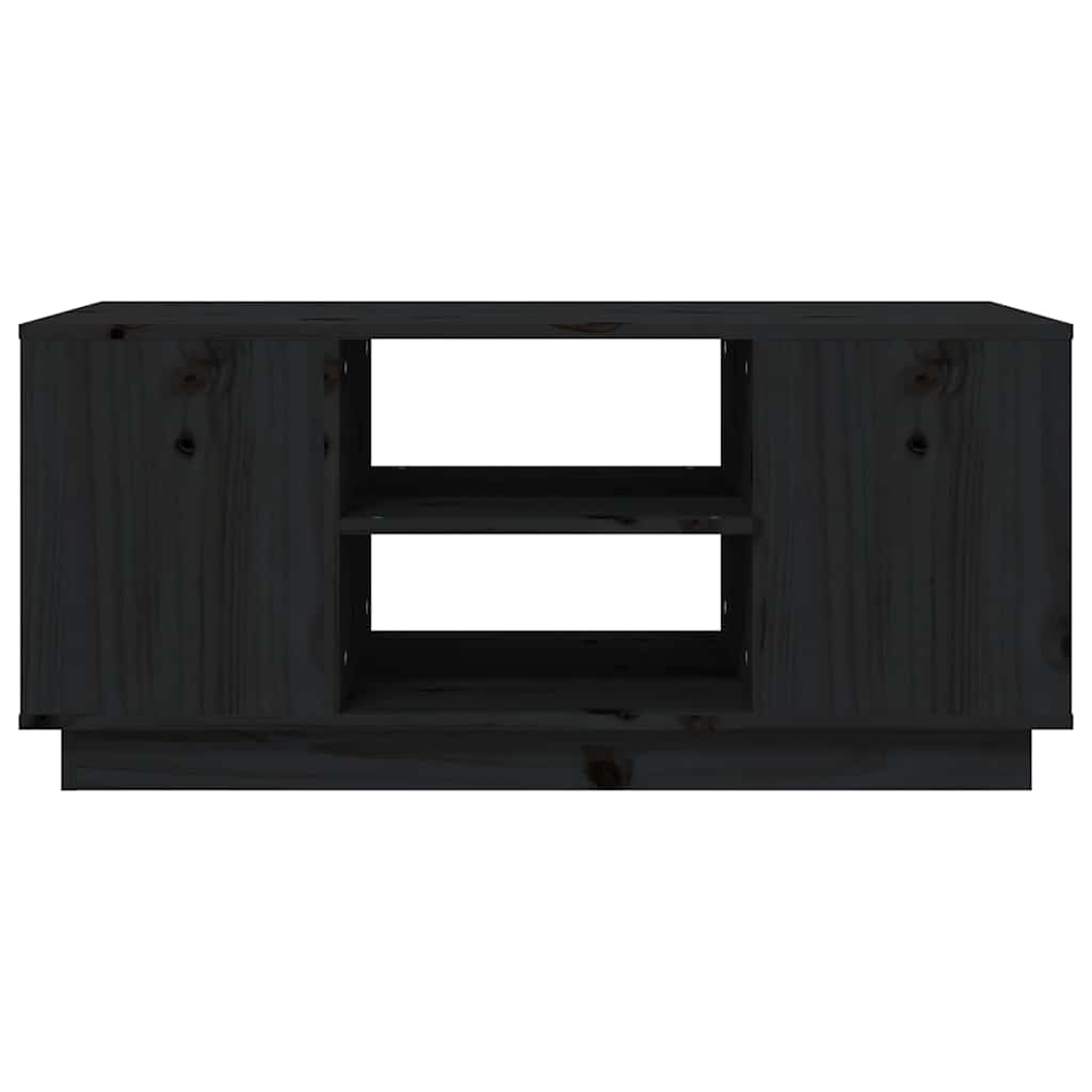 Coffee Table Black 90x49x40,5 cm Solid Wood Pine