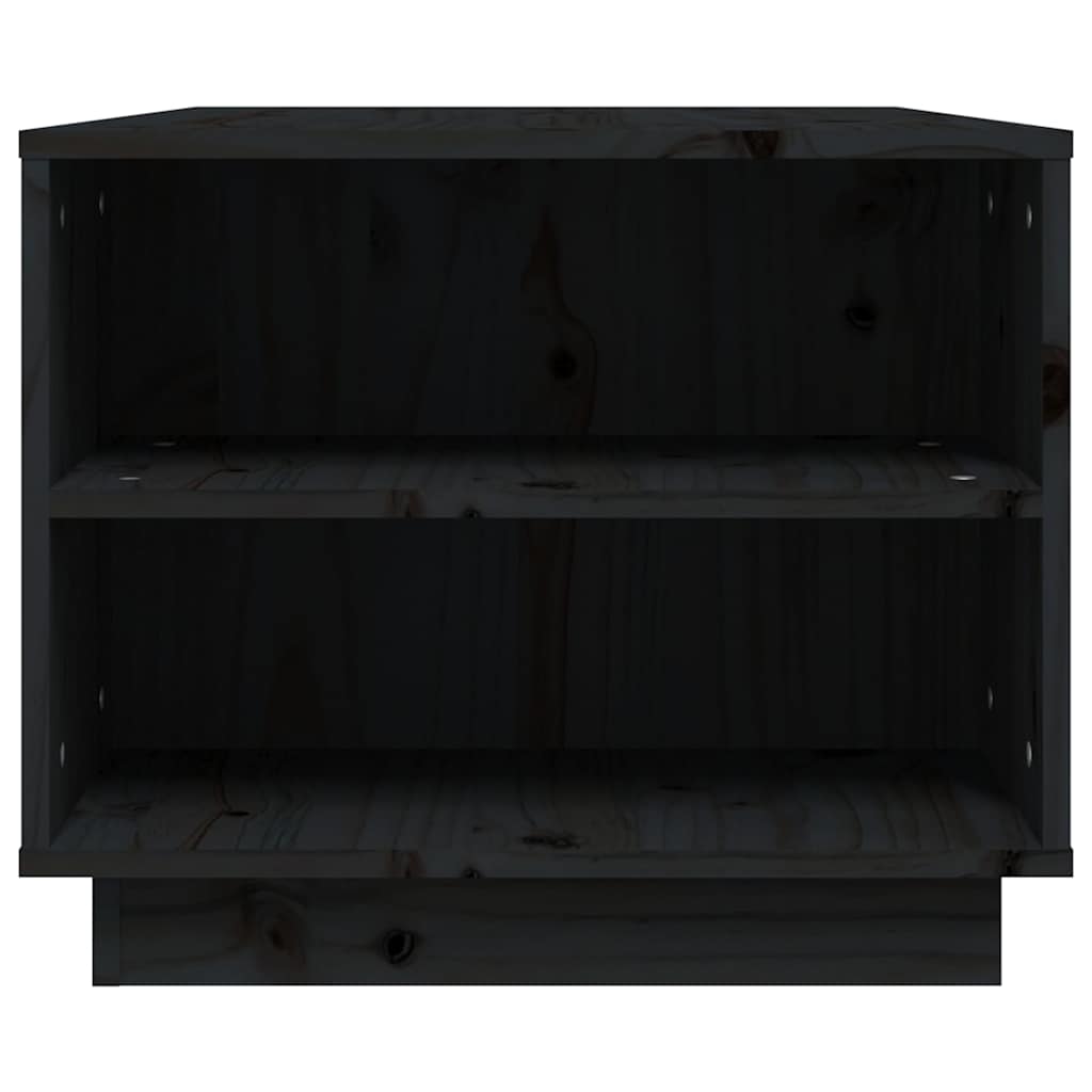 Coffee Table Black 90x49x40,5 cm Solid Wood Pine