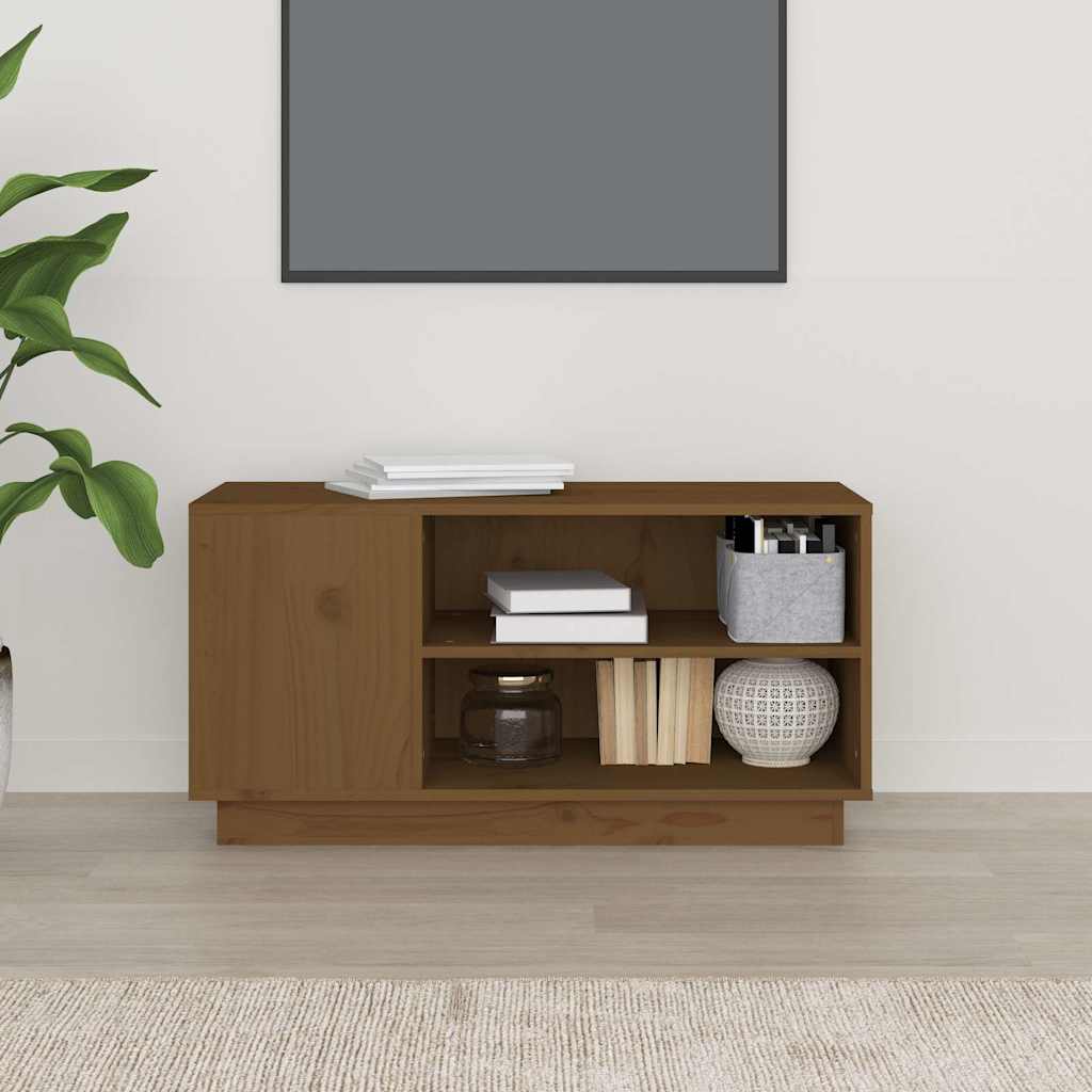 TV Cabinet Honey Brown 80x35x40,5 cm Solid Wood Pine
