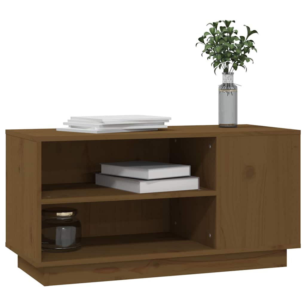 TV Cabinet Honey Brown 80x35x40,5 cm Solid Wood Pine