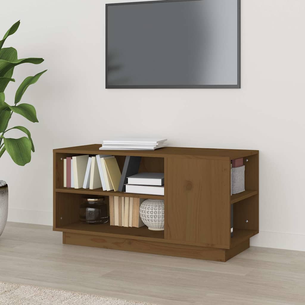 TV Cabinet Honey Brown 80x35x40,5 cm Solid Wood Pine