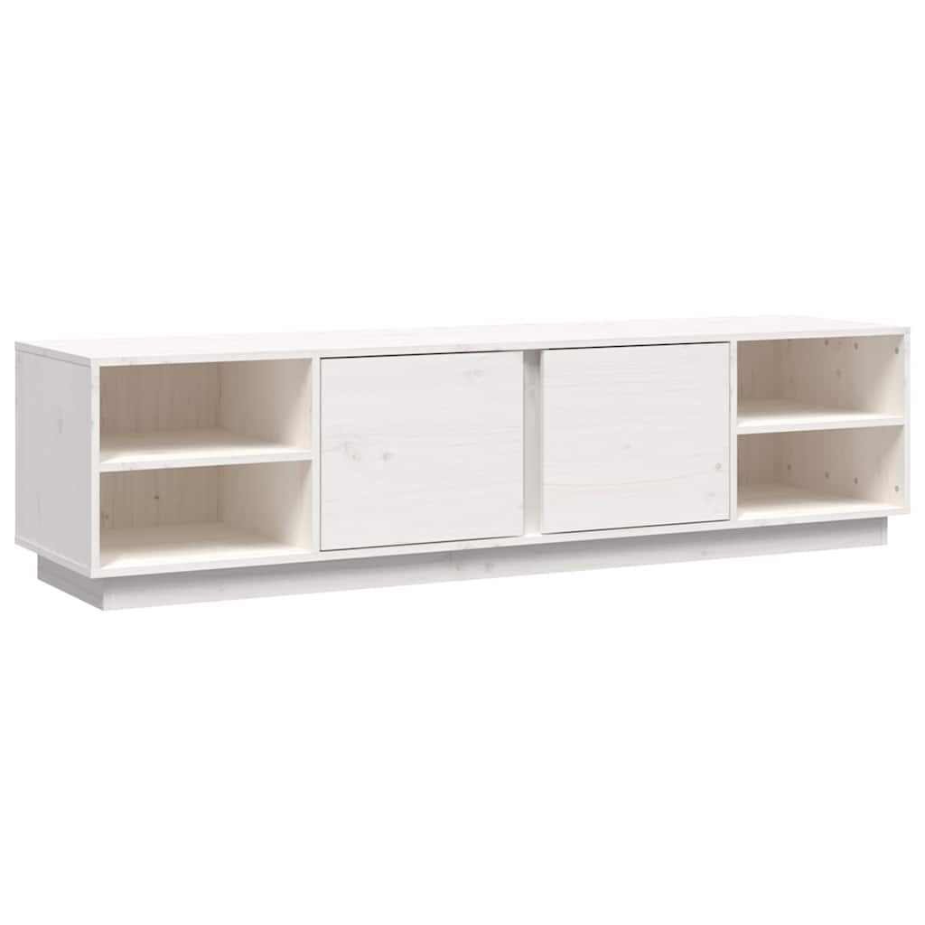 TV Cabinet White 156x40x40 cm Solid Wood Pine