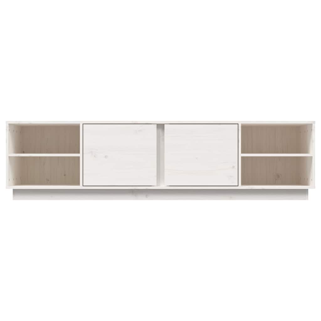 TV Cabinet White 156x40x40 cm Solid Wood Pine