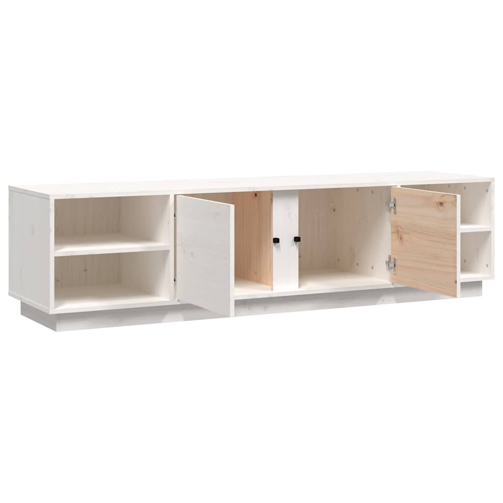 TV Cabinet White 156x40x40 cm Solid Wood Pine