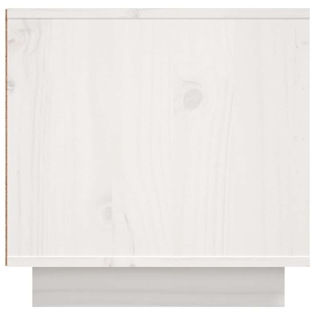 TV Cabinet White 156x40x40 cm Solid Wood Pine