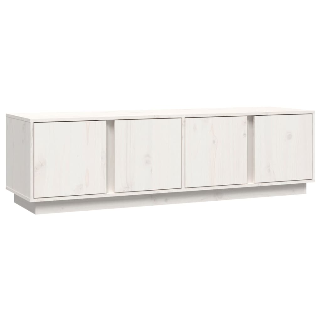 TV Cabinet White 140x40x40 cm Solid Wood Pine