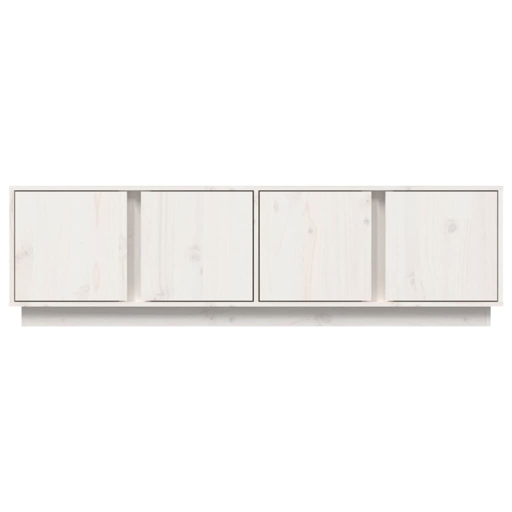 TV Cabinet White 140x40x40 cm Solid Wood Pine