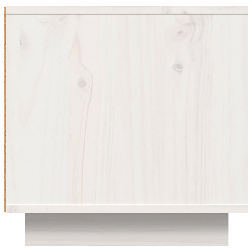 TV Cabinet White 140x40x40 cm Solid Wood Pine