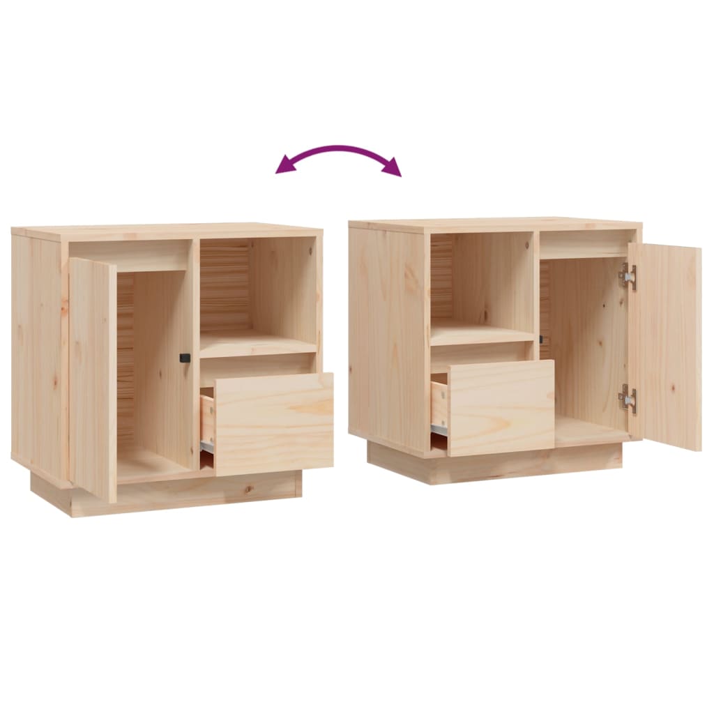 Bedside Cabinet 50x34x50 cm Solid Wood Pine