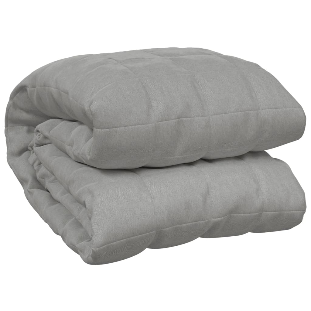 vidaXL Weighted Blanket Grey 120x180 cm 9 kg Fabric