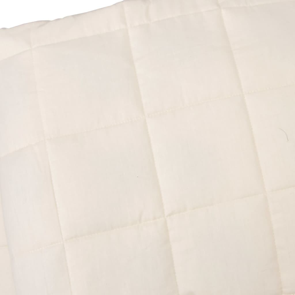 vidaXL Weighted Blanket Light Cream 155x220 cm 7 kg Fabric